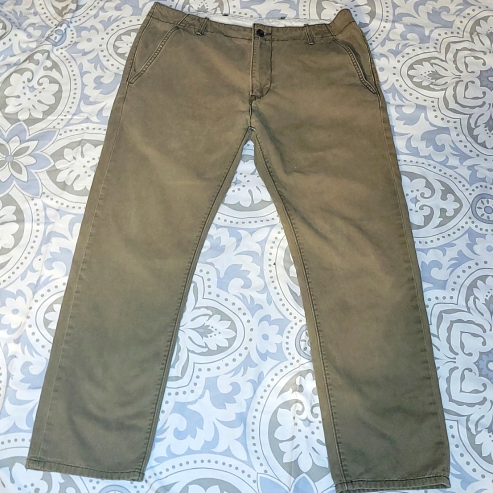 Levi's Chino white tab Green khaki W 34 Vintage 1990s straight leg short